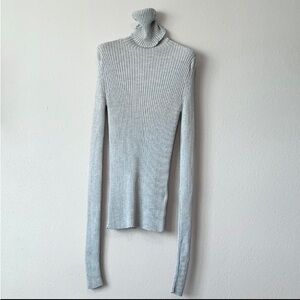 MINT Ann Demeulemeester Oversized Wool Turtleneck Light Gray S